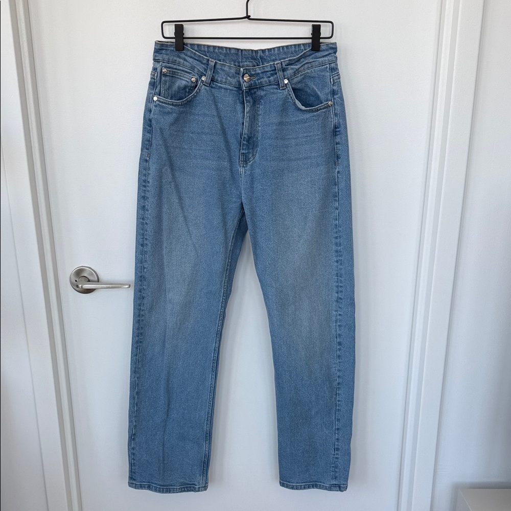 Djerf Avenue Straight Jeans Mid Blue - size 31
